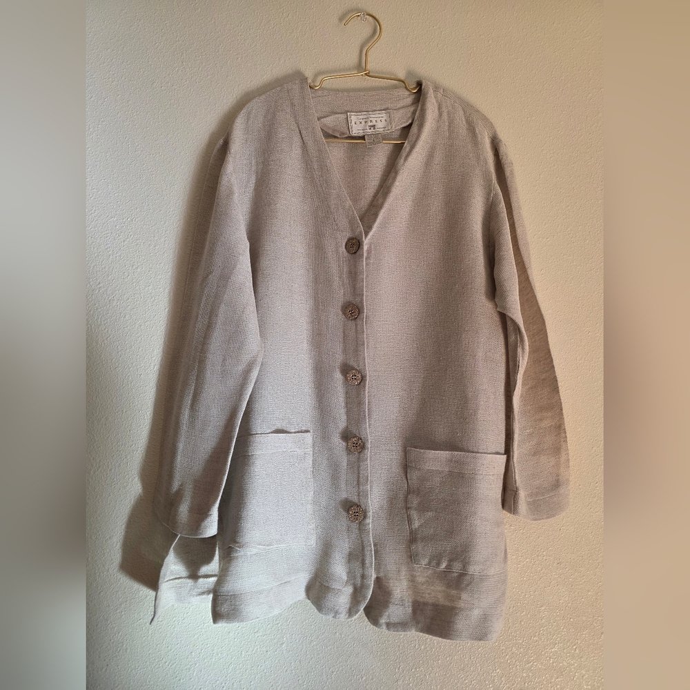 Express Women's Beige Button-Front Blazer